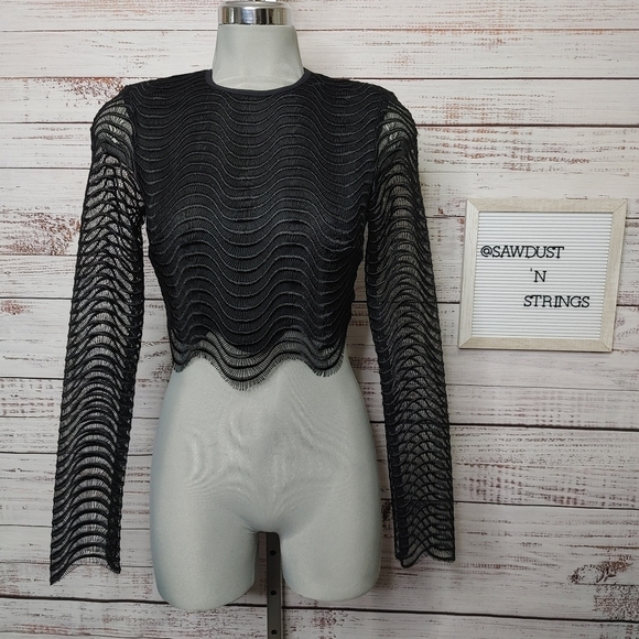 BEC & Bridge Mon Amour lace crop top size 2 - Picture 3 of 12
